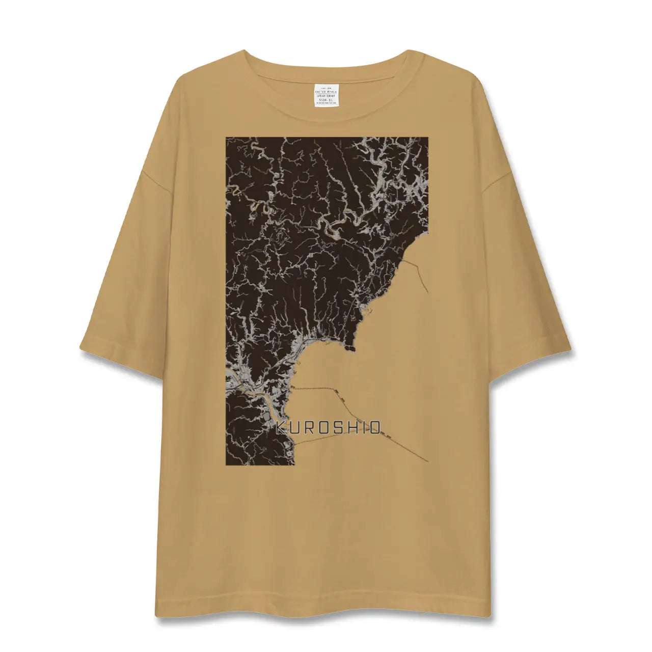 【黒潮(高知県)】地図柄ビッグシルエットTシャツ