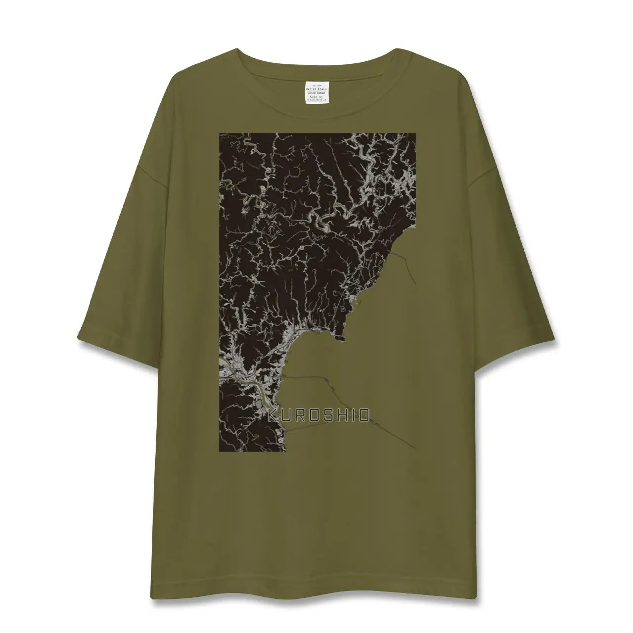 【黒潮(高知県)】地図柄ビッグシルエットTシャツ