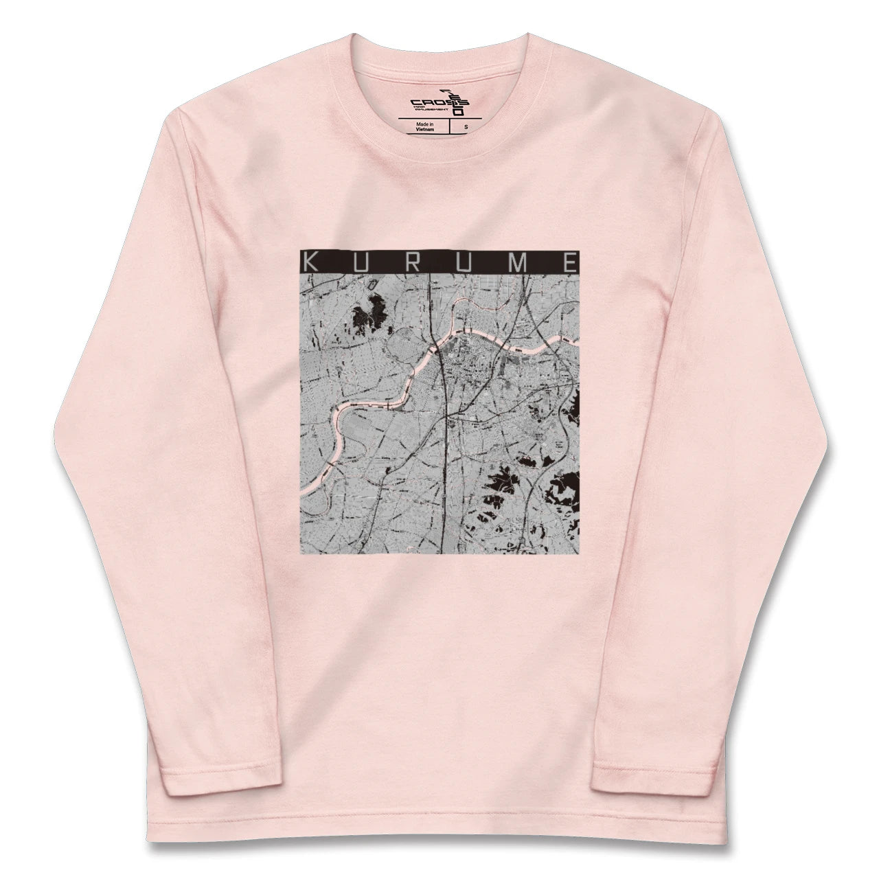 【久留米(福岡県)】地図柄ロングスリーブTシャツ