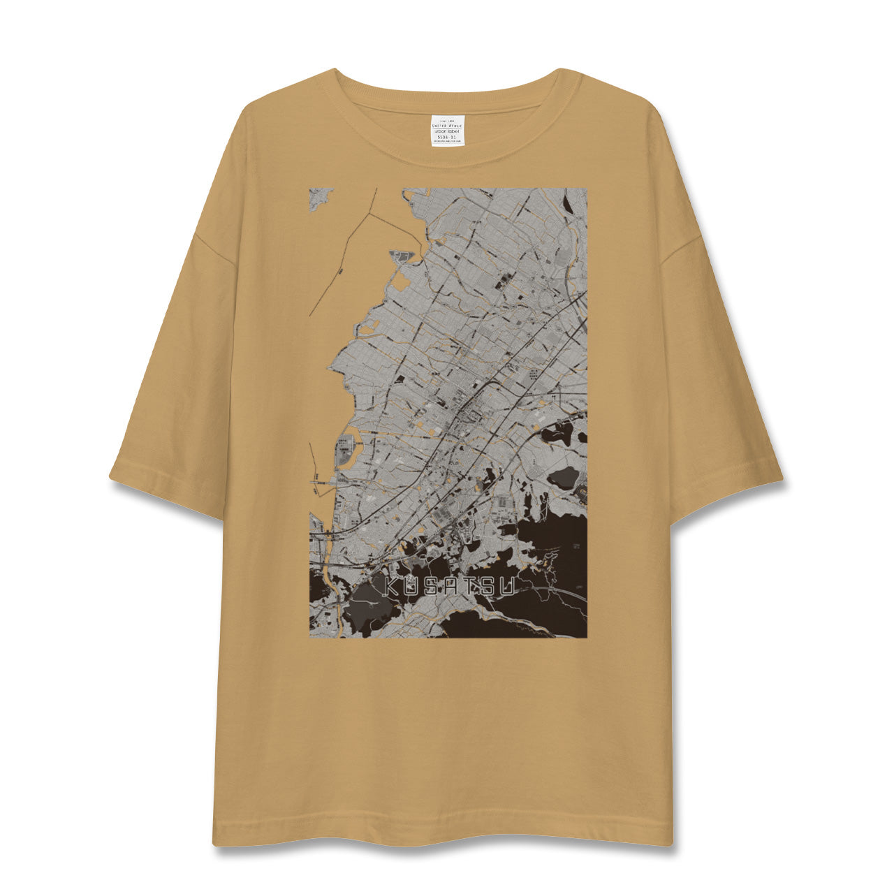 【草津(滋賀県)】地図柄ビッグシルエットTシャツ