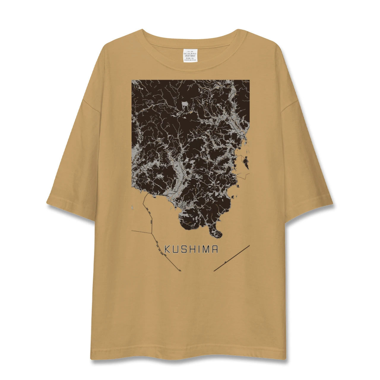 【串間(宮崎県)】地図柄ビッグシルエットTシャツ