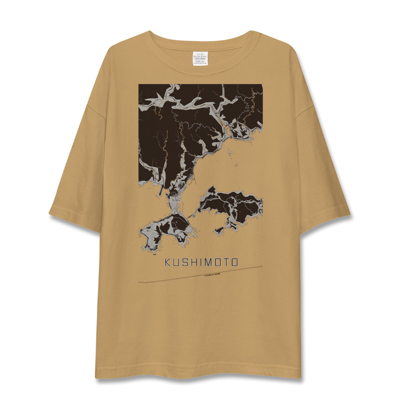 【串本(和歌山県)】地図柄ビッグシルエットTシャツ