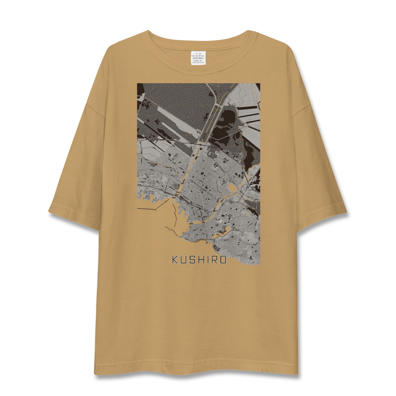 【釧路(北海道)】地図柄ビッグシルエットTシャツ