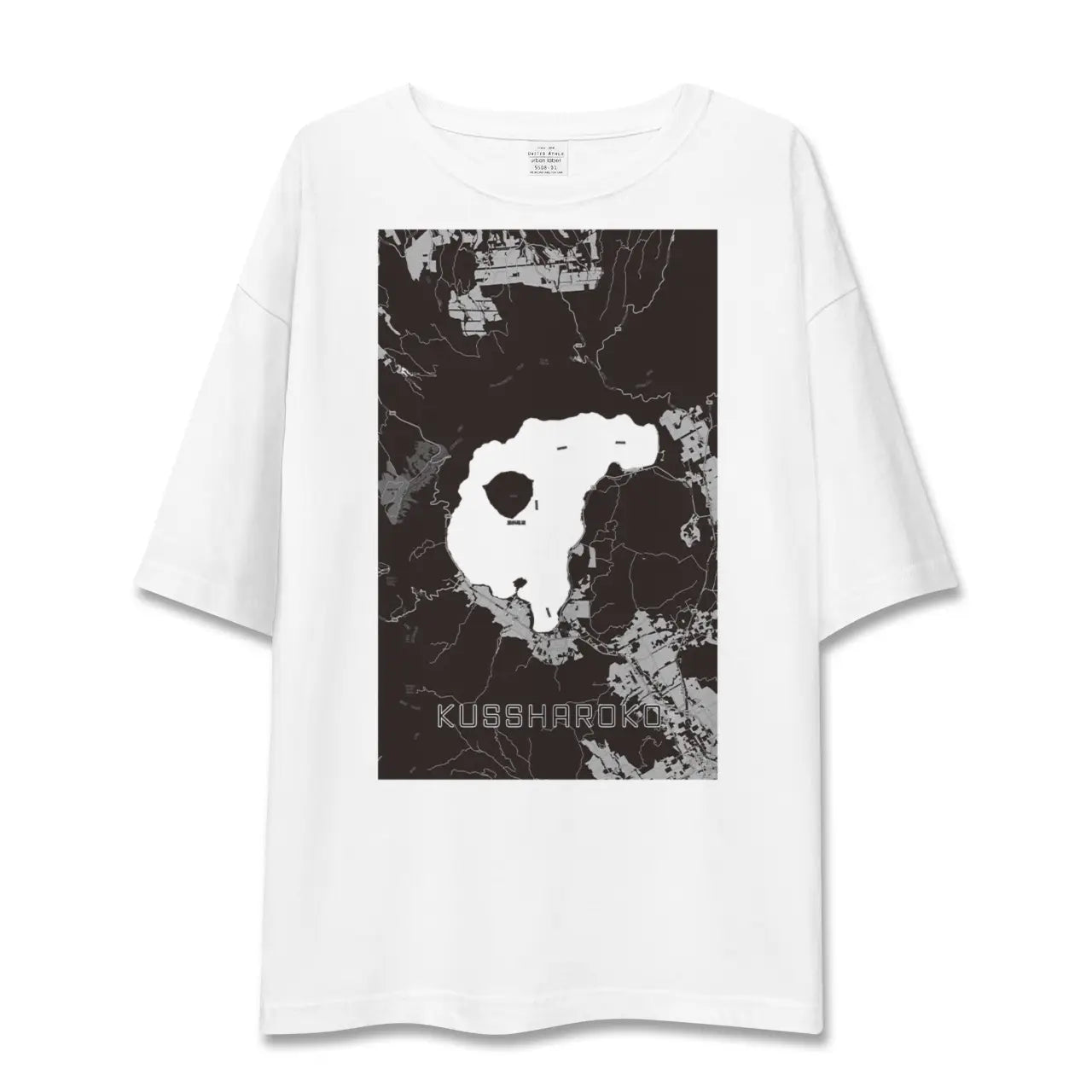 【屈斜路湖(北海道)】地図柄ビッグシルエットTシャツ