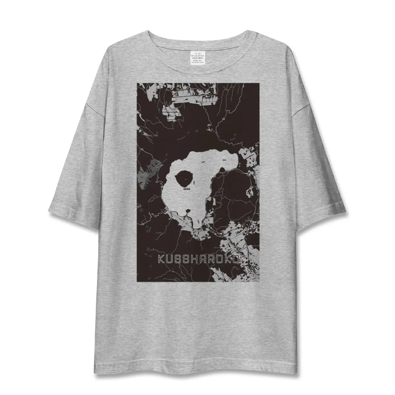 【屈斜路湖(北海道)】地図柄ビッグシルエットTシャツ