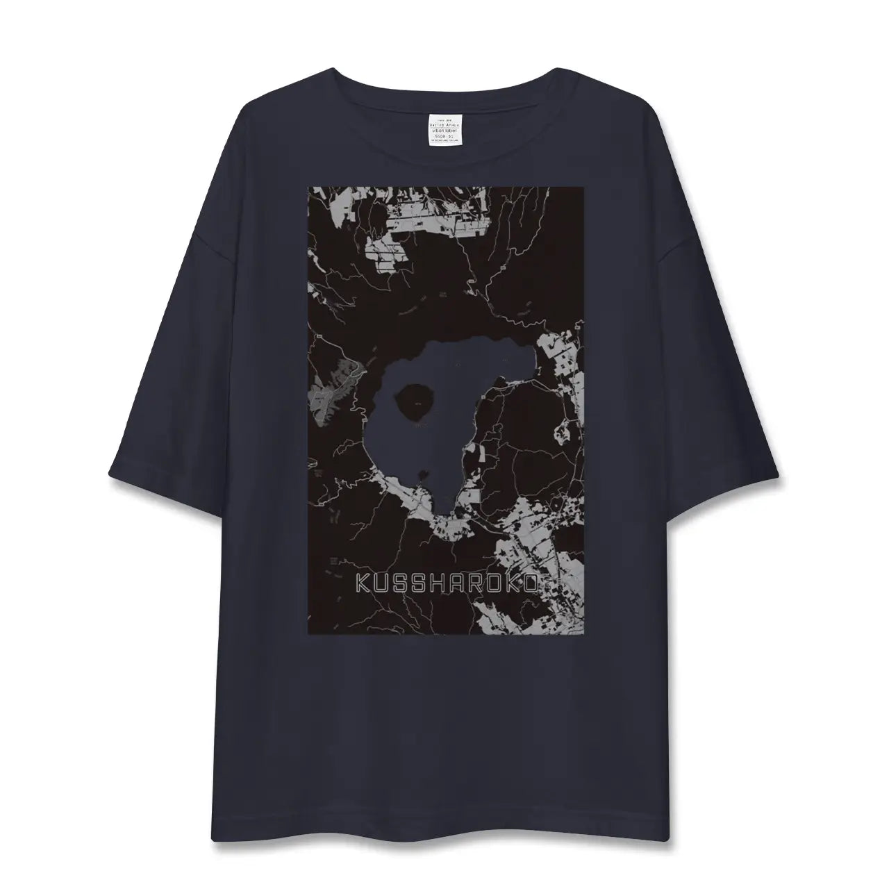 【屈斜路湖(北海道)】地図柄ビッグシルエットTシャツ