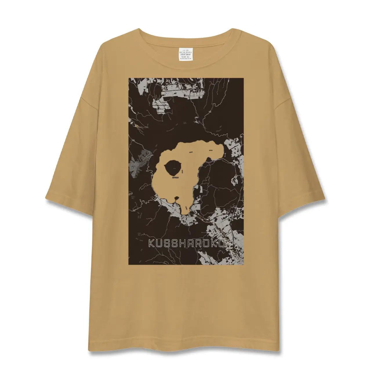 【屈斜路湖(北海道)】地図柄ビッグシルエットTシャツ