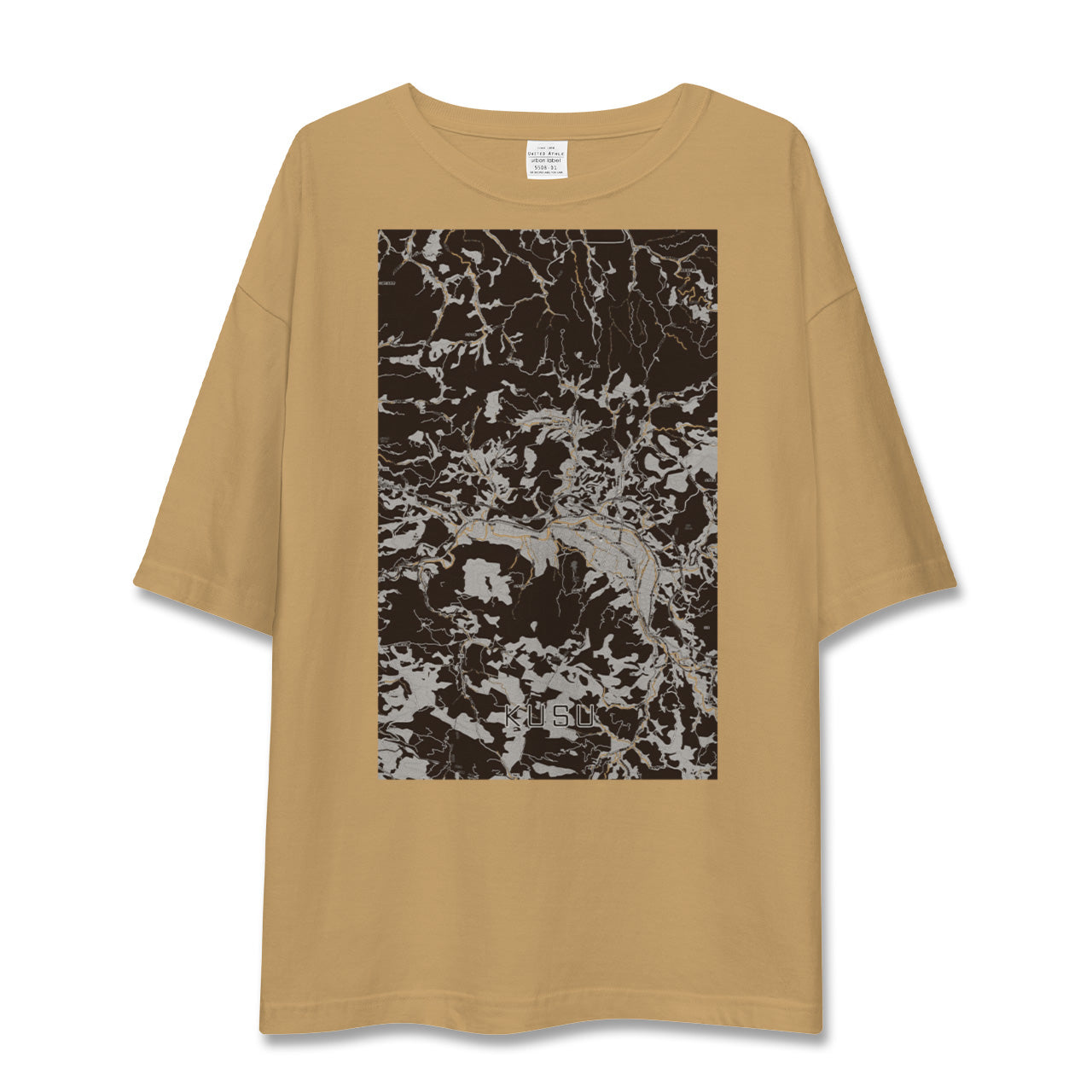 【玖珠(大分県)】地図柄ビッグシルエットTシャツ