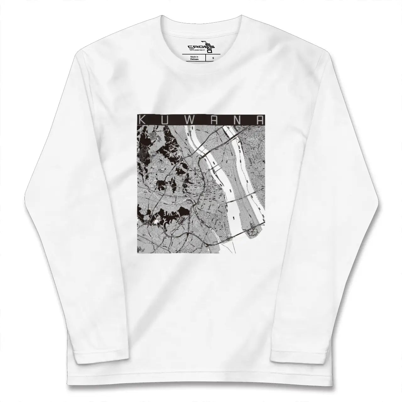 【桑名(三重県)】地図柄ロングスリーブTシャツ
