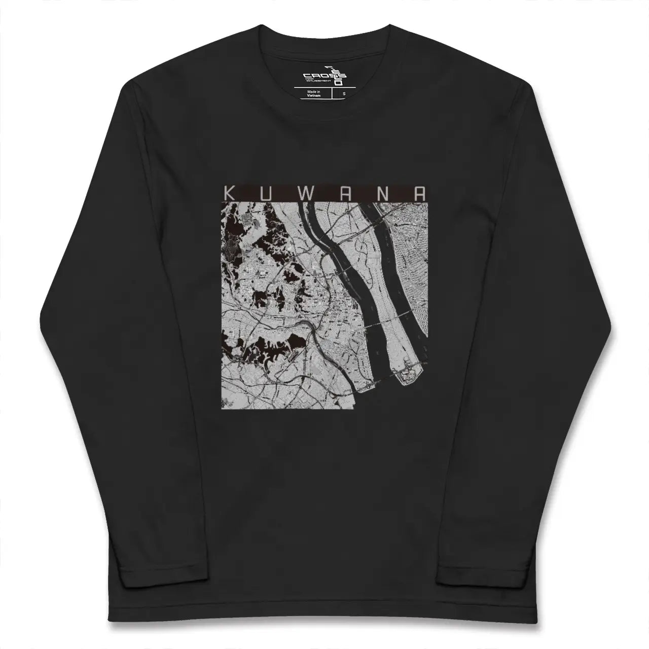 【桑名(三重県)】地図柄ロングスリーブTシャツ