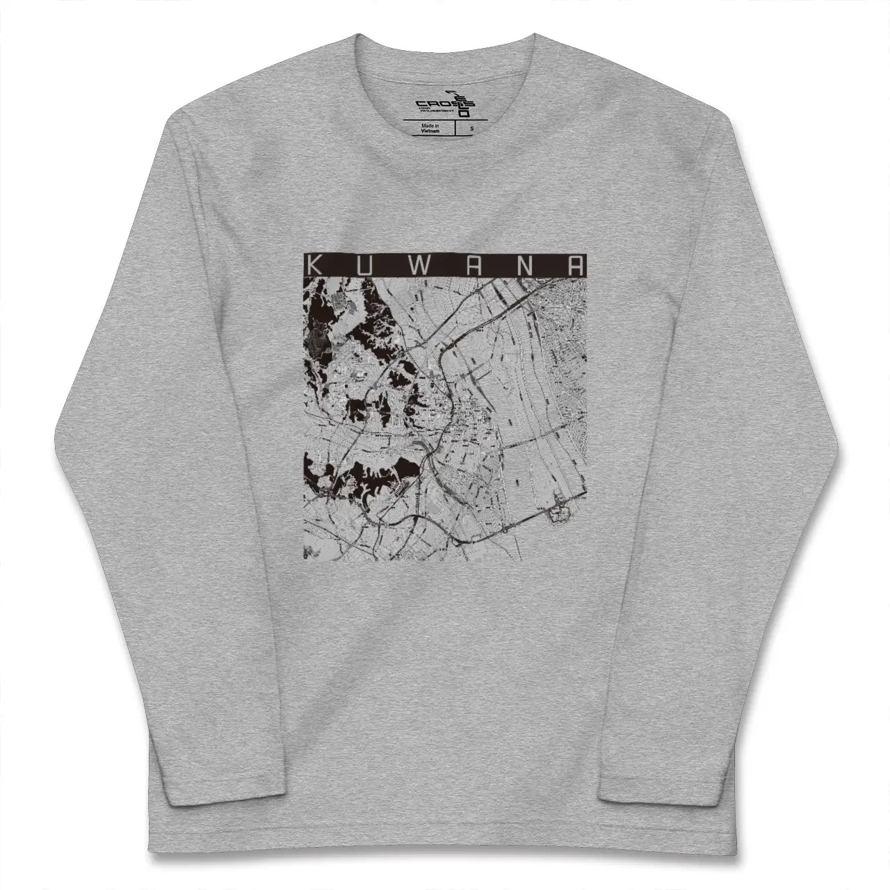 【桑名(三重県)】地図柄ロングスリーブTシャツ