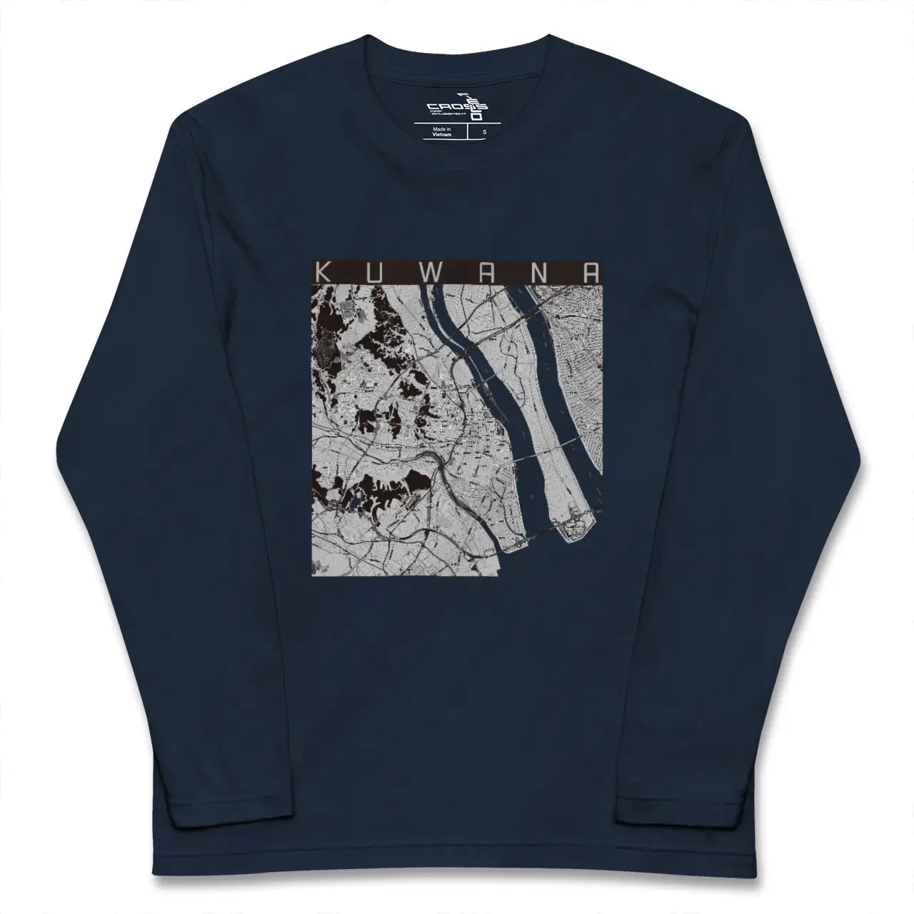 【桑名(三重県)】地図柄ロングスリーブTシャツ