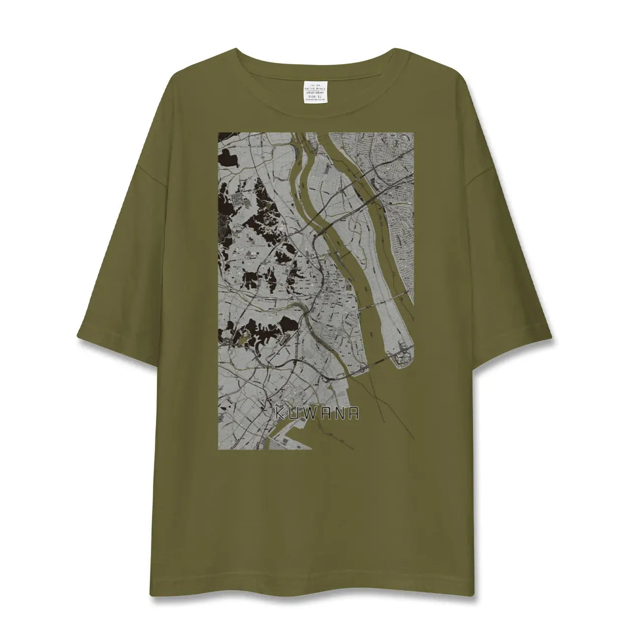 【桑名(三重県)】地図柄ビッグシルエットTシャツ