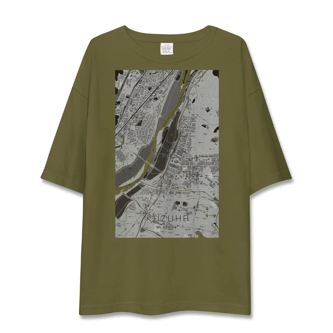 【樟葉(大阪府)】地図柄ビッグシルエットTシャツ