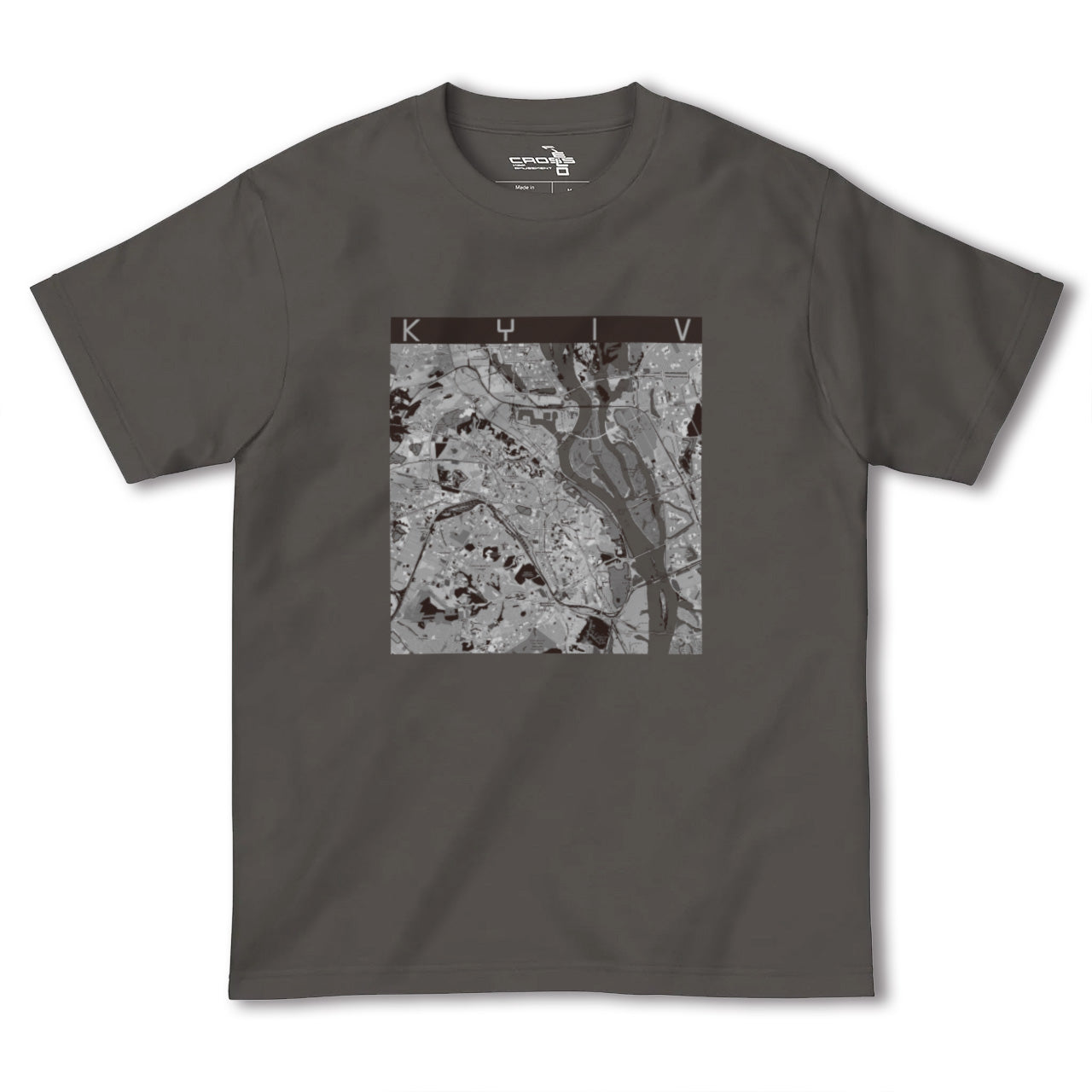 【キーウ(ウクライナ)】地図柄ヘビーウェイトTシャツ