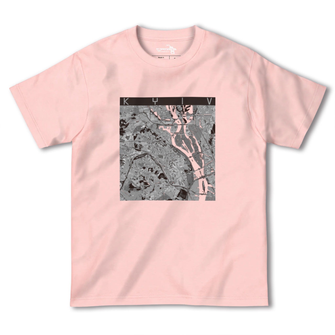 【キーウ(ウクライナ)】地図柄ヘビーウェイトTシャツ