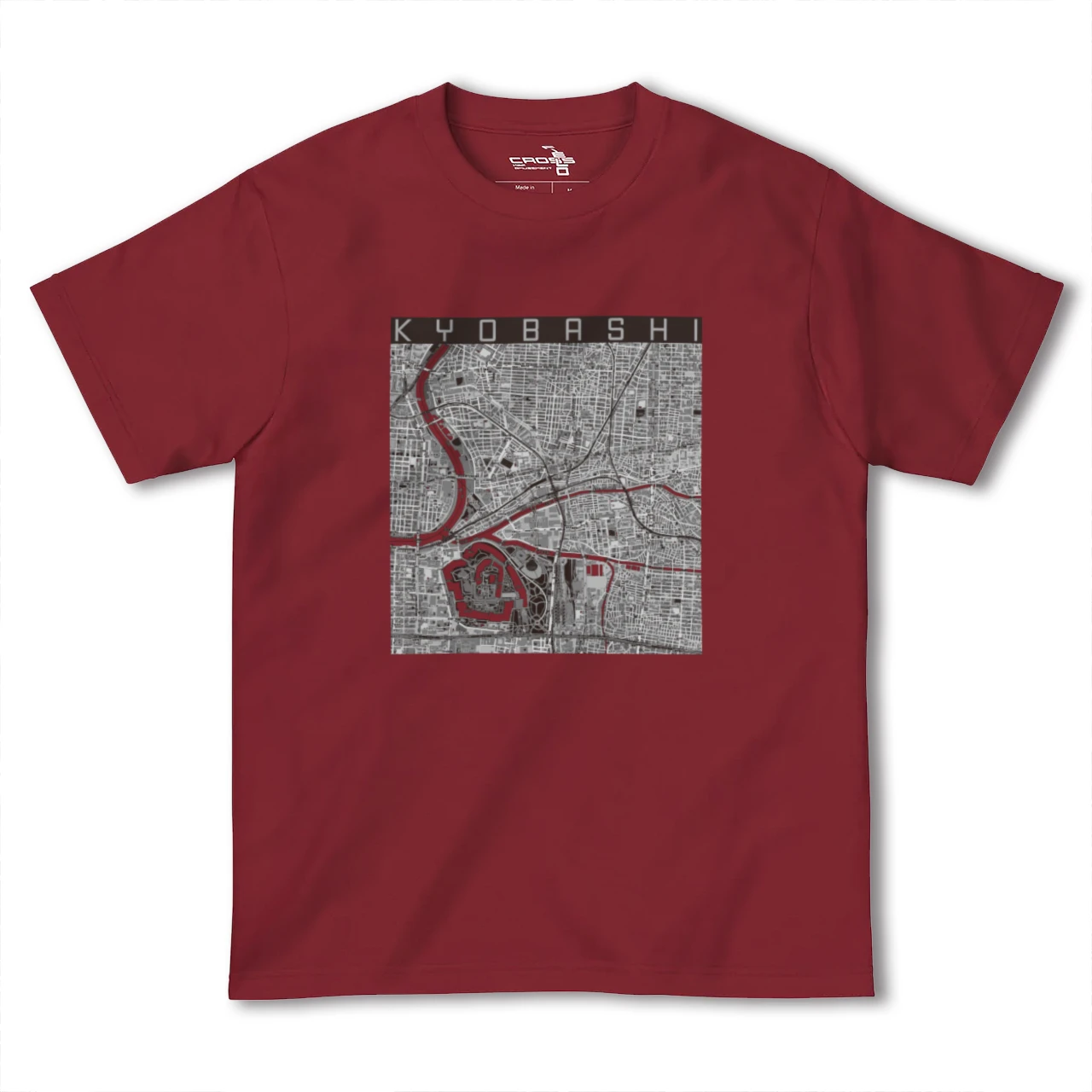 【京橋(大阪府)】地図柄ヘビーウェイトTシャツ