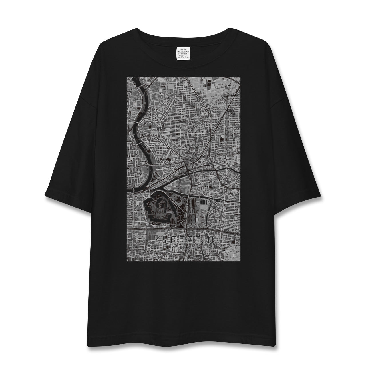 【京橋(大阪府)】地図柄ビッグシルエットTシャツ