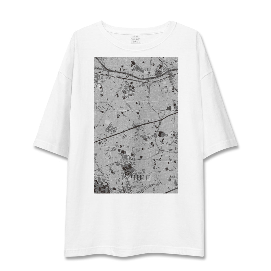 【経堂(東京都)】地図柄ビッグシルエットTシャツ