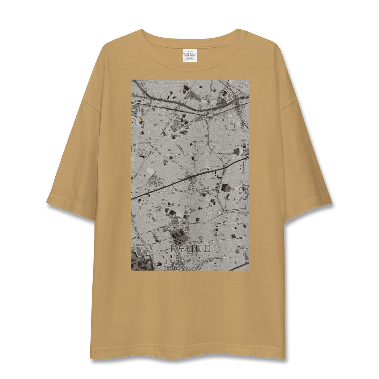 【経堂(東京都)】地図柄ビッグシルエットTシャツ