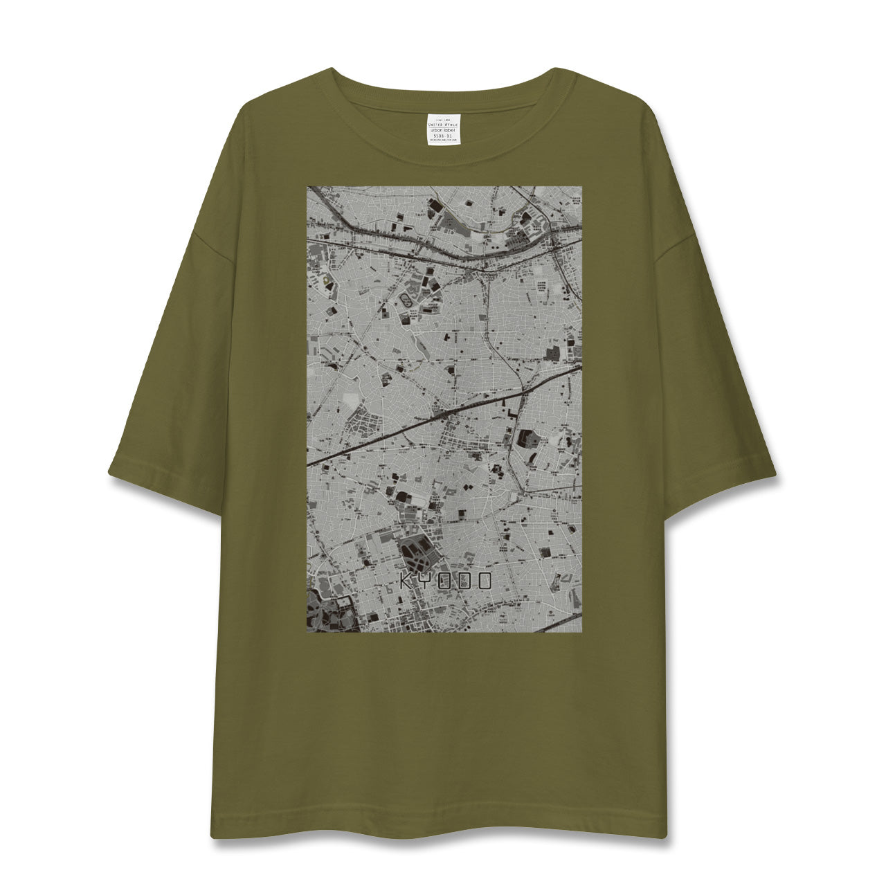 【経堂(東京都)】地図柄ビッグシルエットTシャツ