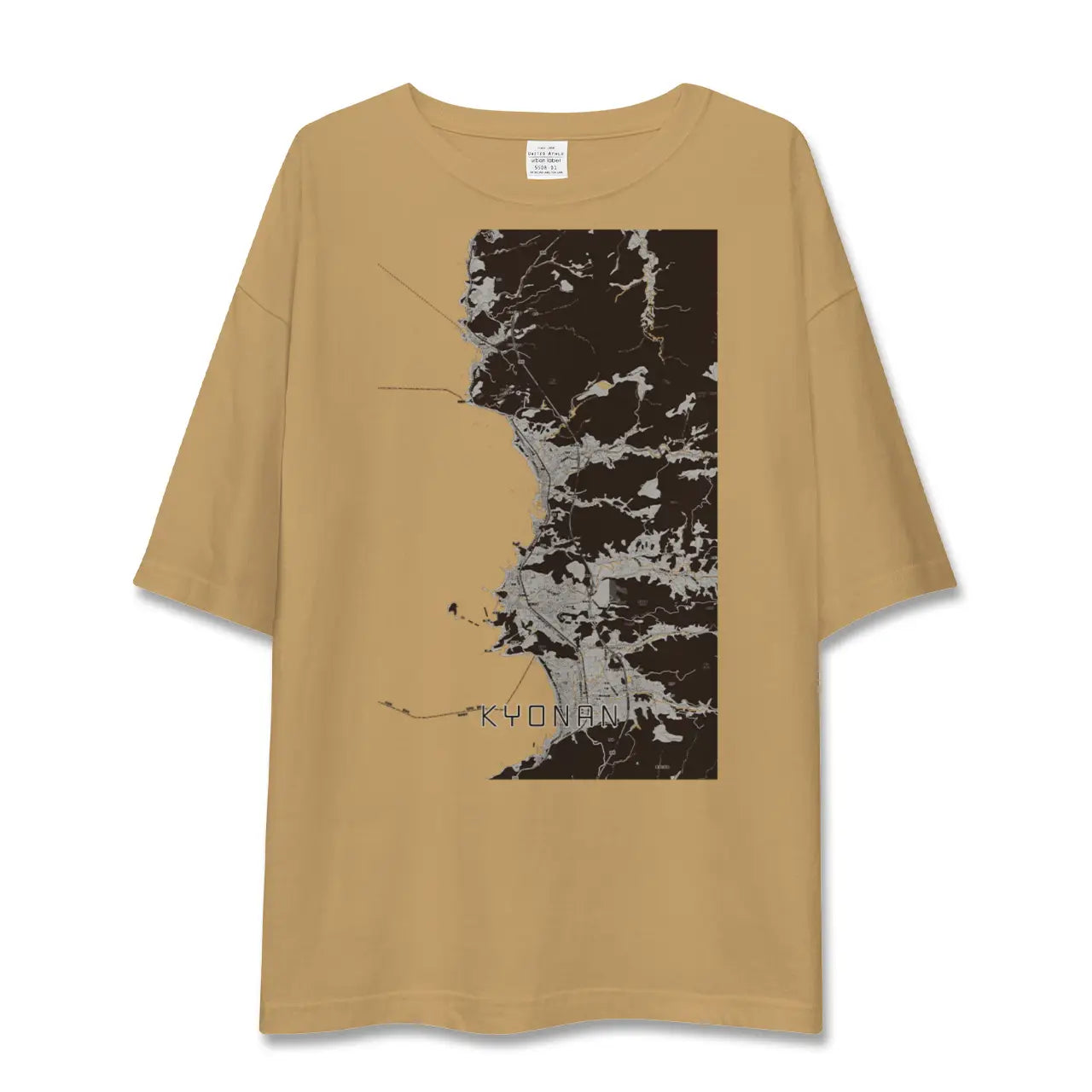 【鋸南(千葉県)】地図柄ビッグシルエットTシャツ