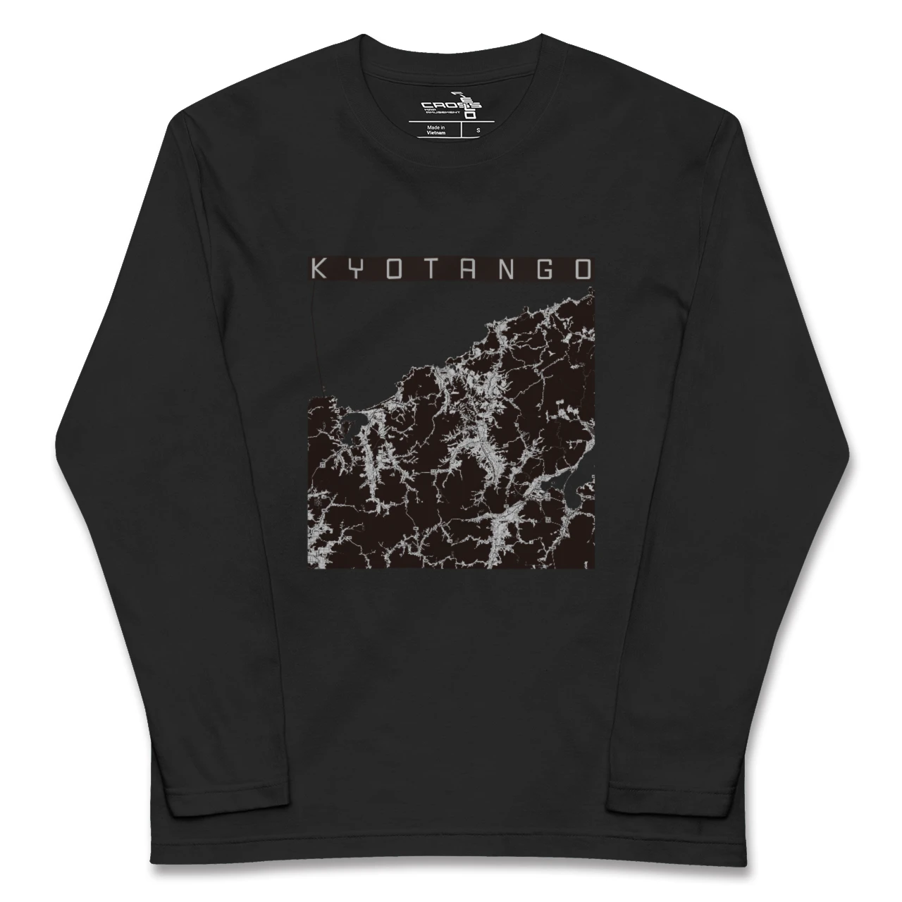 【京丹後(京都府)】地図柄ロングスリーブTシャツ