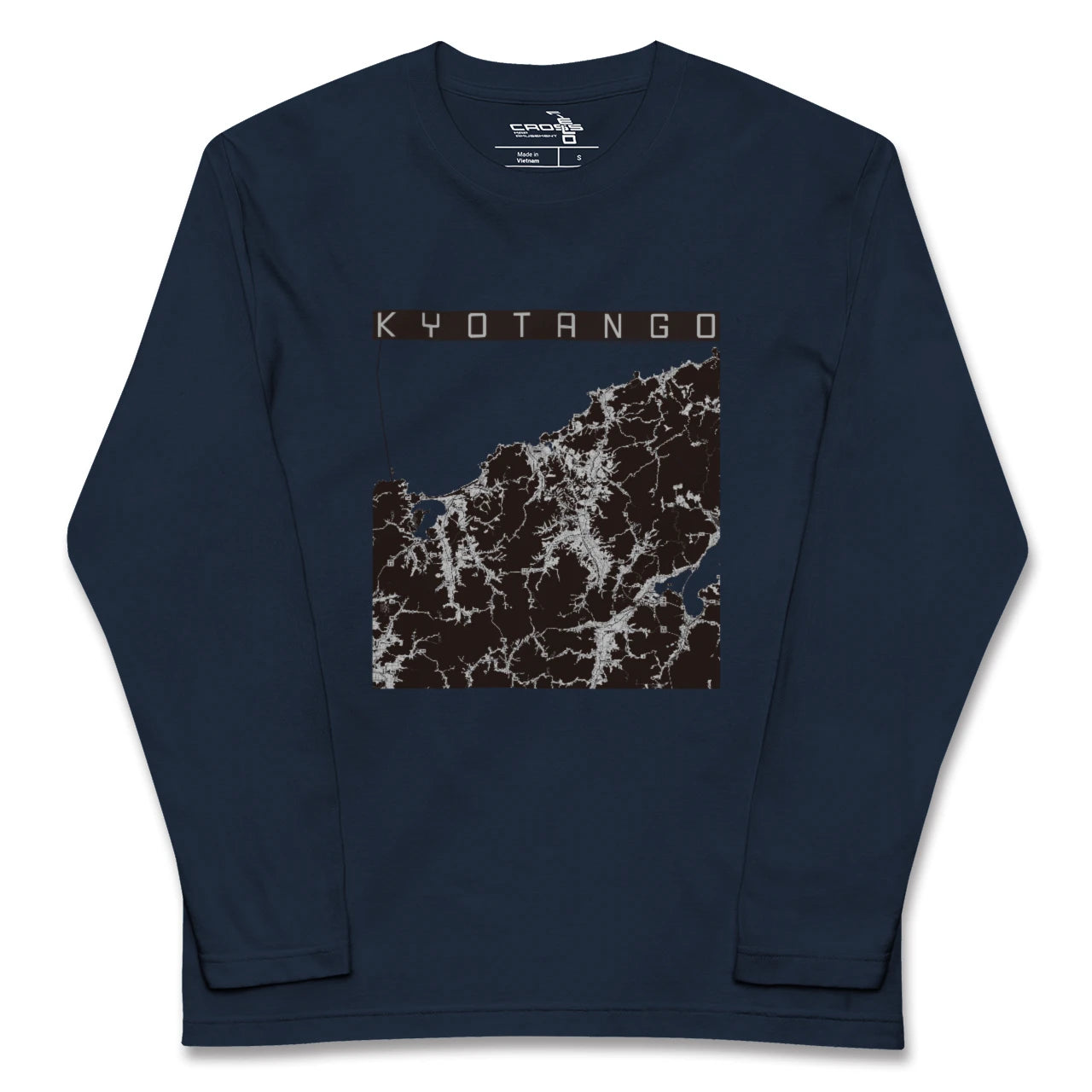 【京丹後(京都府)】地図柄ロングスリーブTシャツ