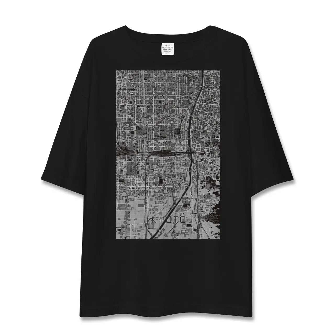 【京都2(京都府)】地図柄ビッグシルエットTシャツ