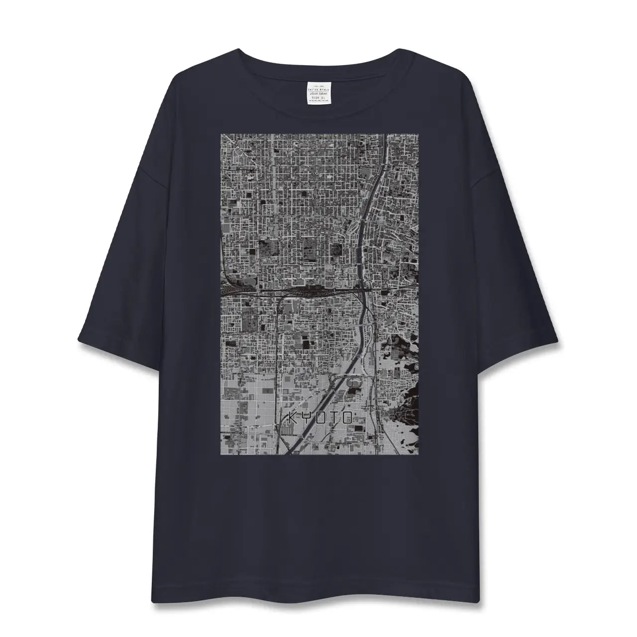 【京都2(京都府)】地図柄ビッグシルエットTシャツ