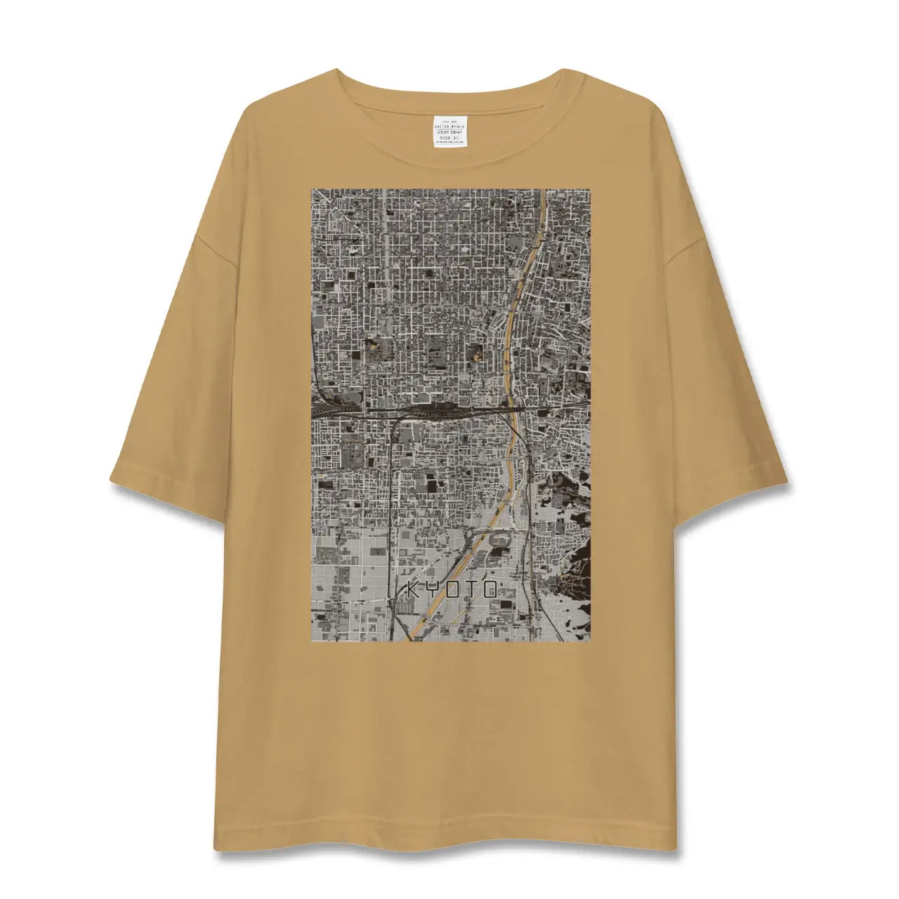 【京都2(京都府)】地図柄ビッグシルエットTシャツ