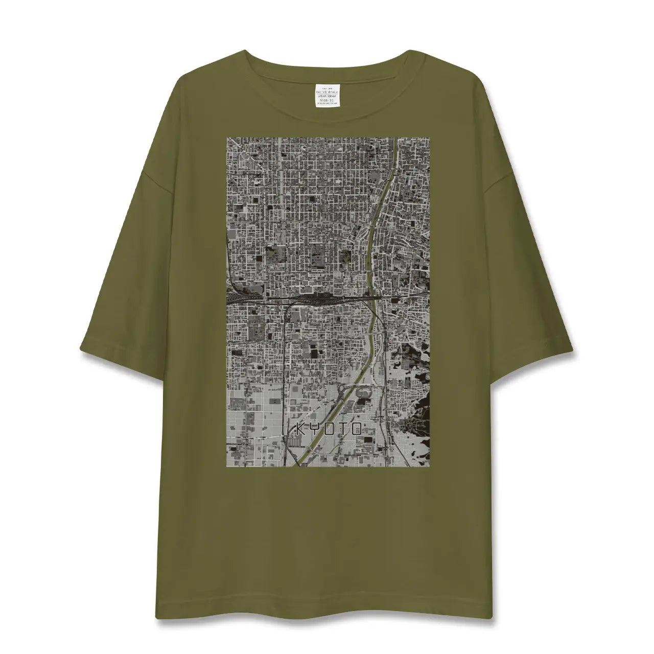【京都2(京都府)】地図柄ビッグシルエットTシャツ