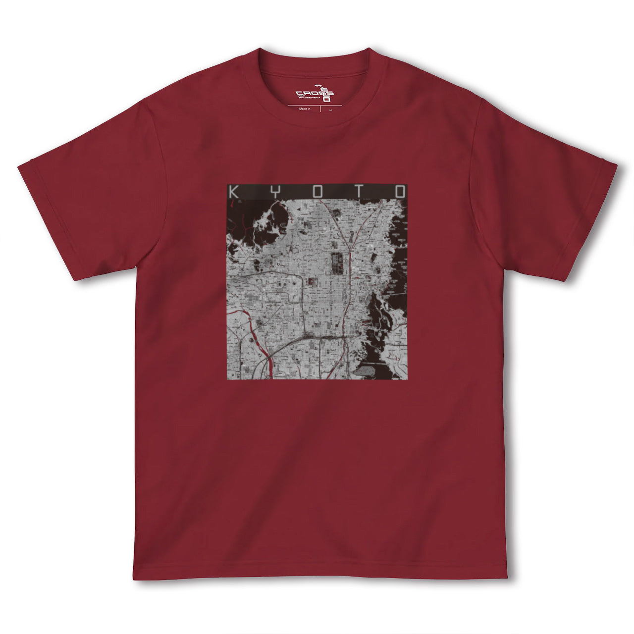 【京都(京都府)】地図柄ヘビーウェイトTシャツ