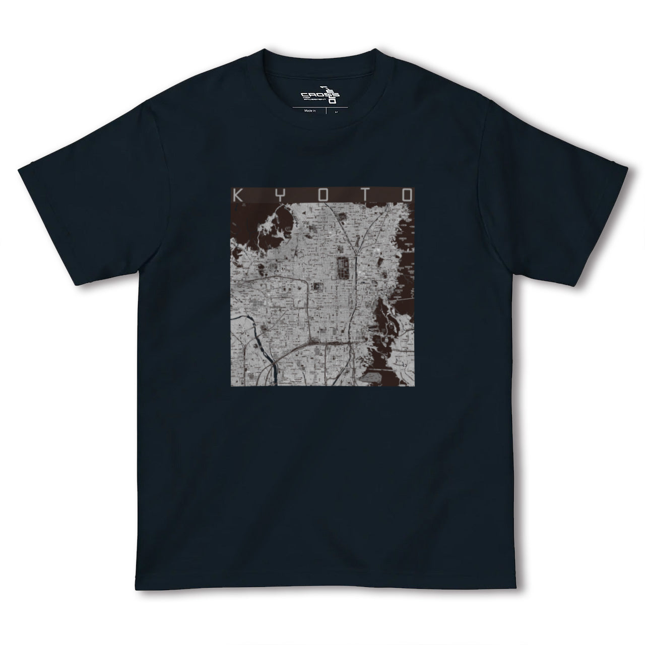 【京都(京都府)】地図柄ヘビーウェイトTシャツ