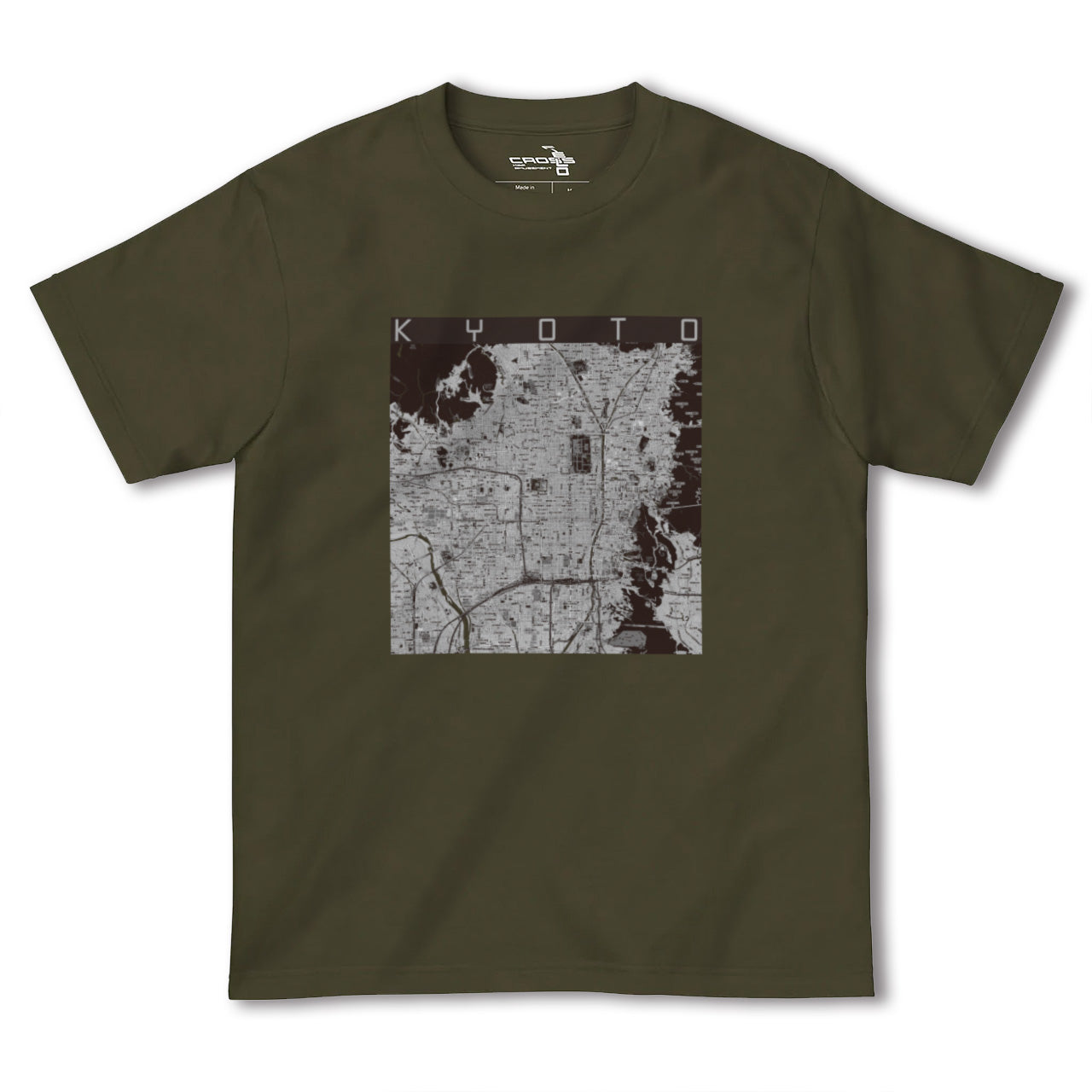 【京都(京都府)】地図柄ヘビーウェイトTシャツ