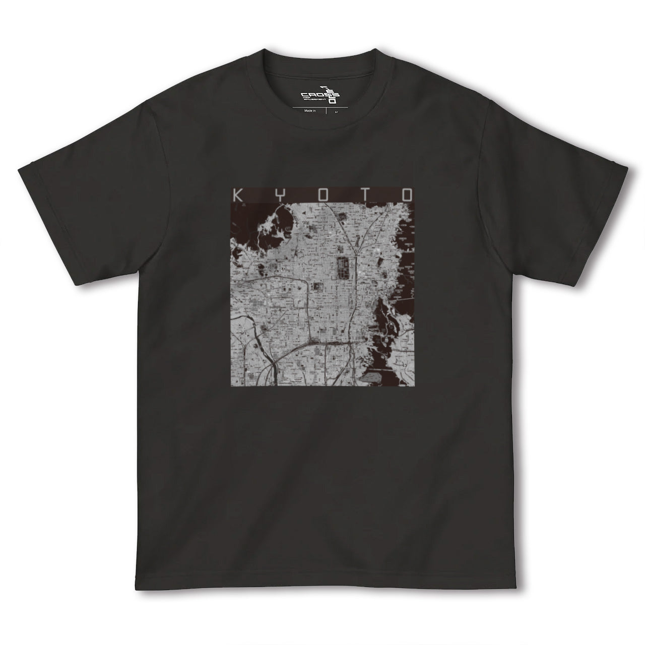 【京都(京都府)】地図柄ヘビーウェイトTシャツ