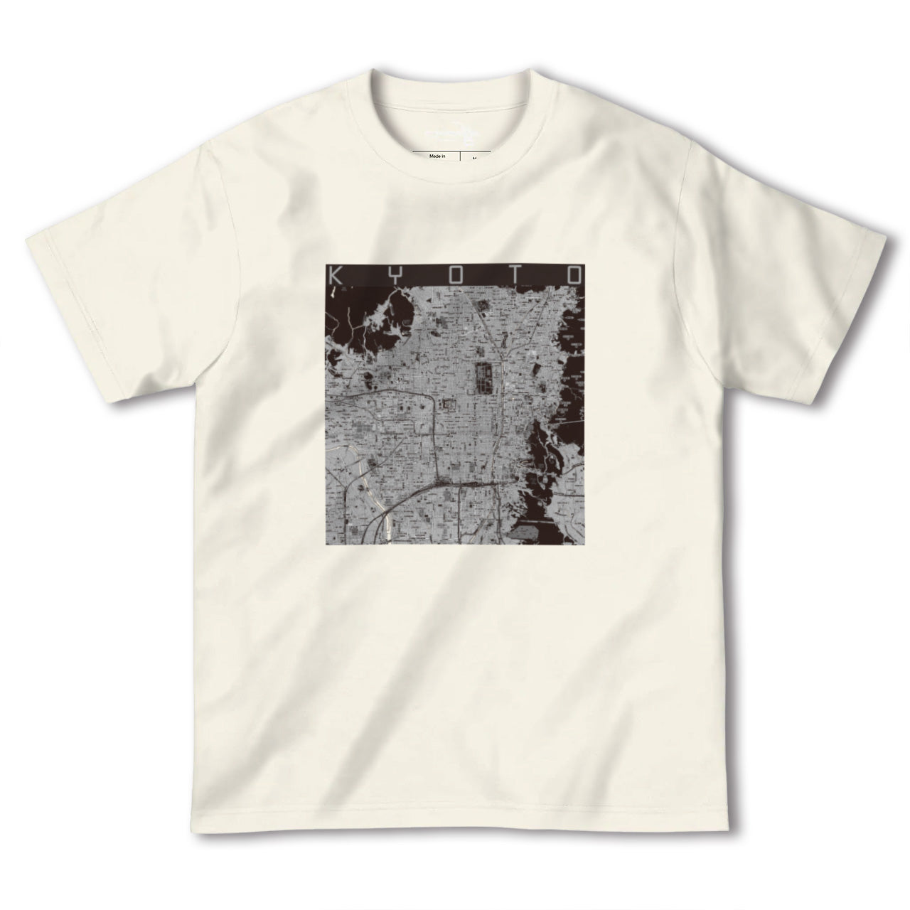 【京都(京都府)】地図柄ヘビーウェイトTシャツ