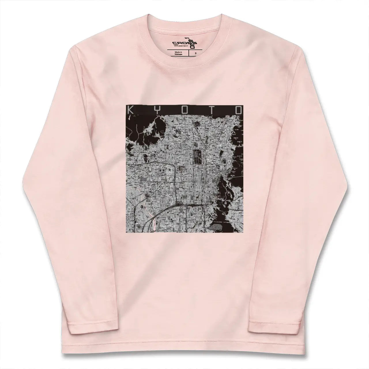 【京都(京都府)】地図柄ロングスリーブTシャツ