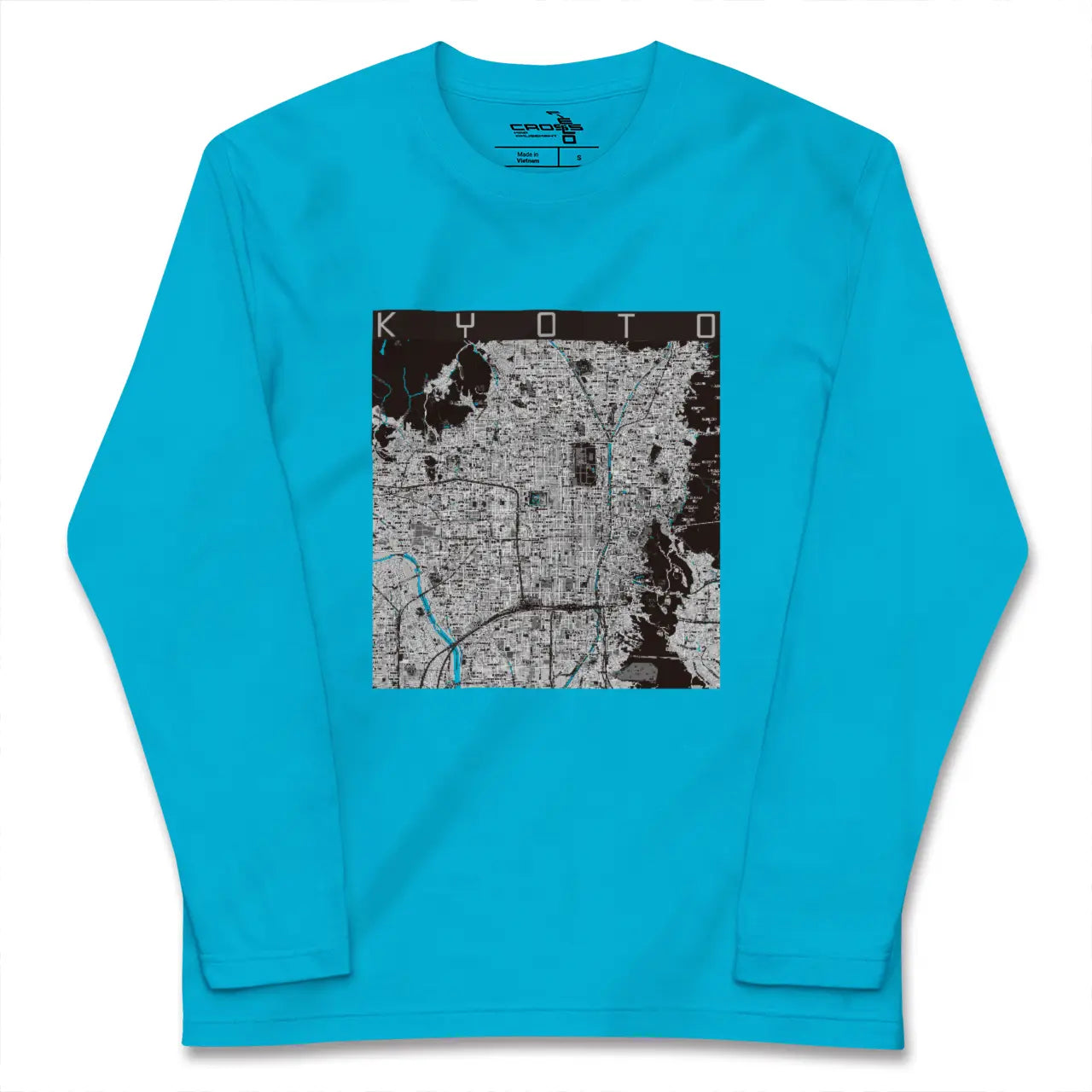 【京都(京都府)】地図柄ロングスリーブTシャツ