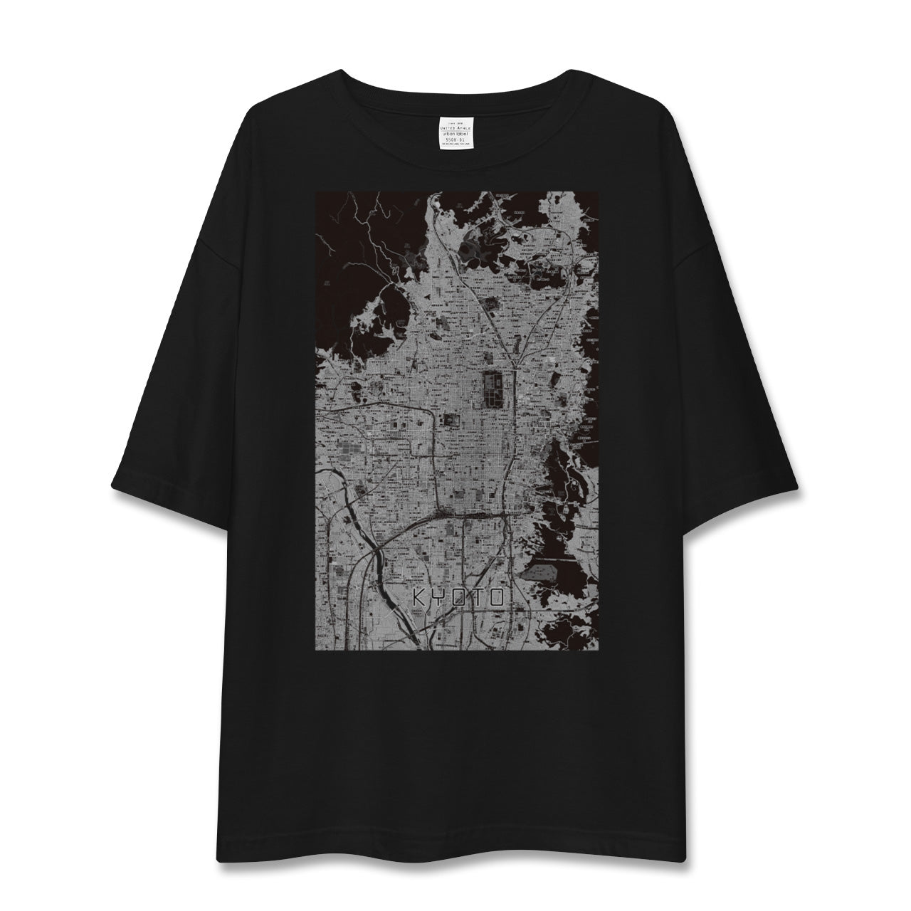 【京都(京都府)】地図柄ビッグシルエットTシャツ