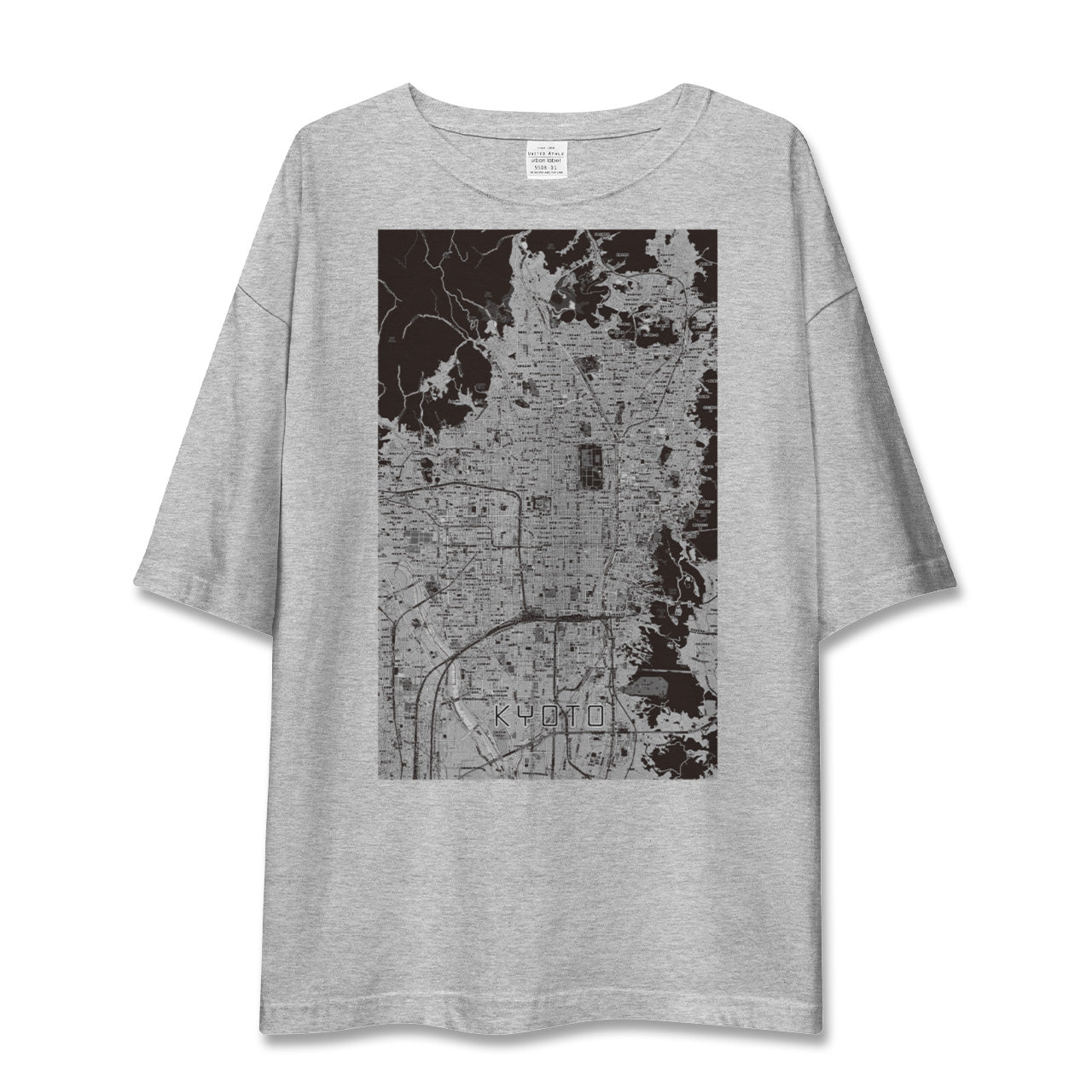 【京都(京都府)】地図柄ビッグシルエットTシャツ