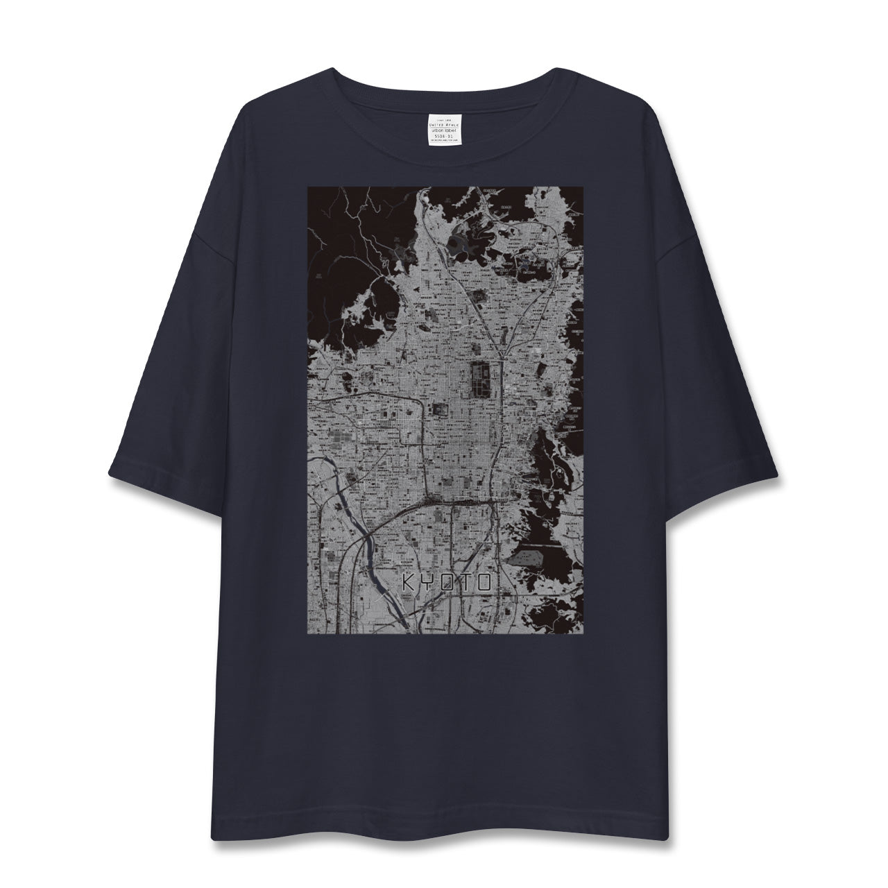 【京都(京都府)】地図柄ビッグシルエットTシャツ