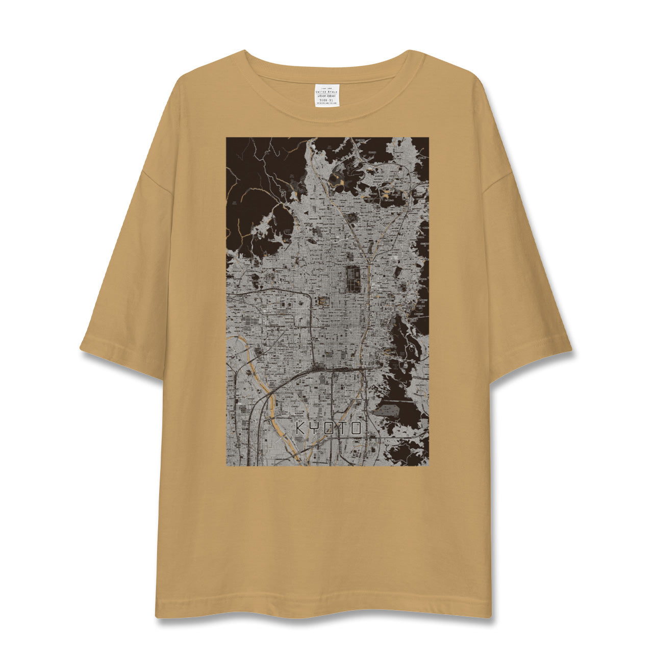 【京都(京都府)】地図柄ビッグシルエットTシャツ