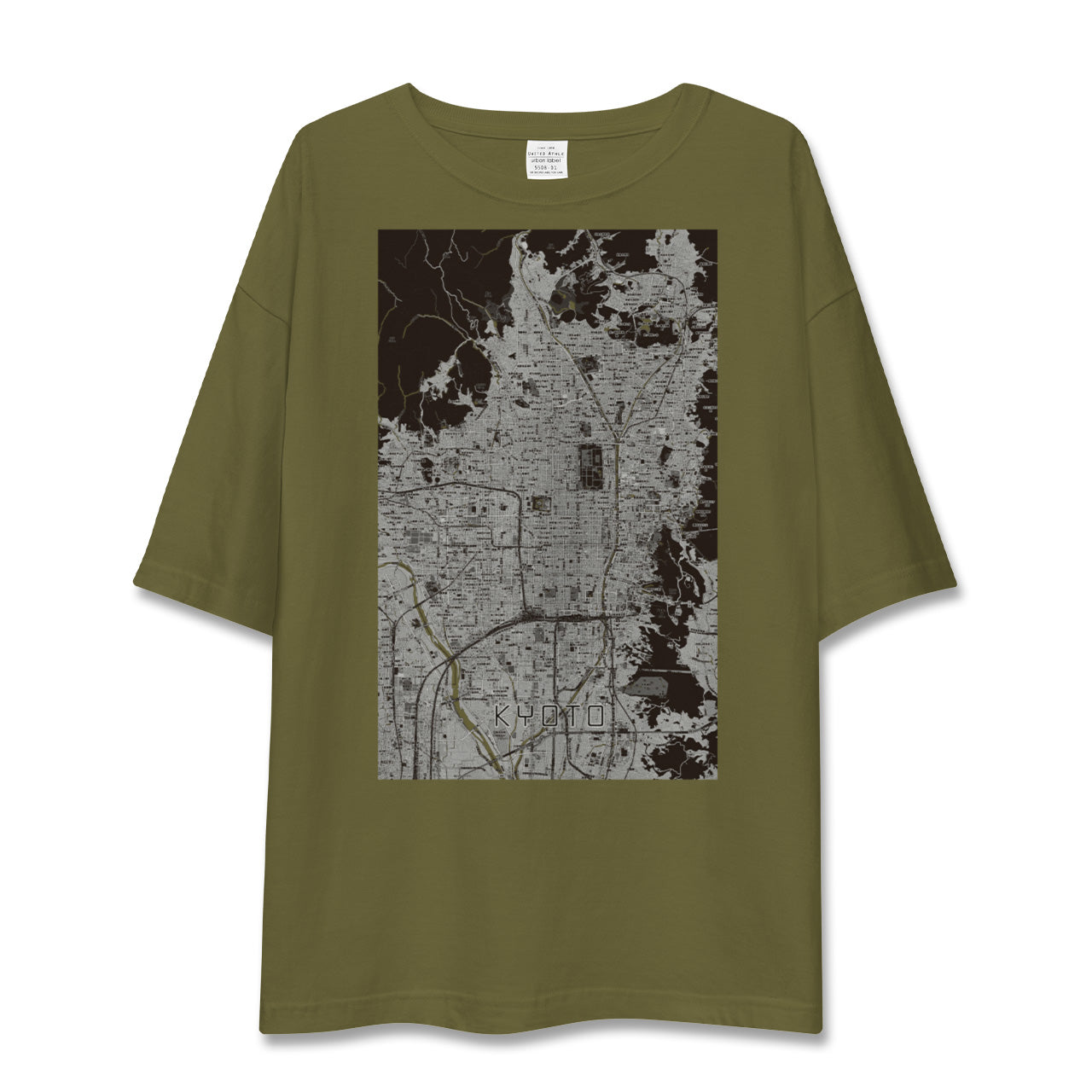 【京都(京都府)】地図柄ビッグシルエットTシャツ