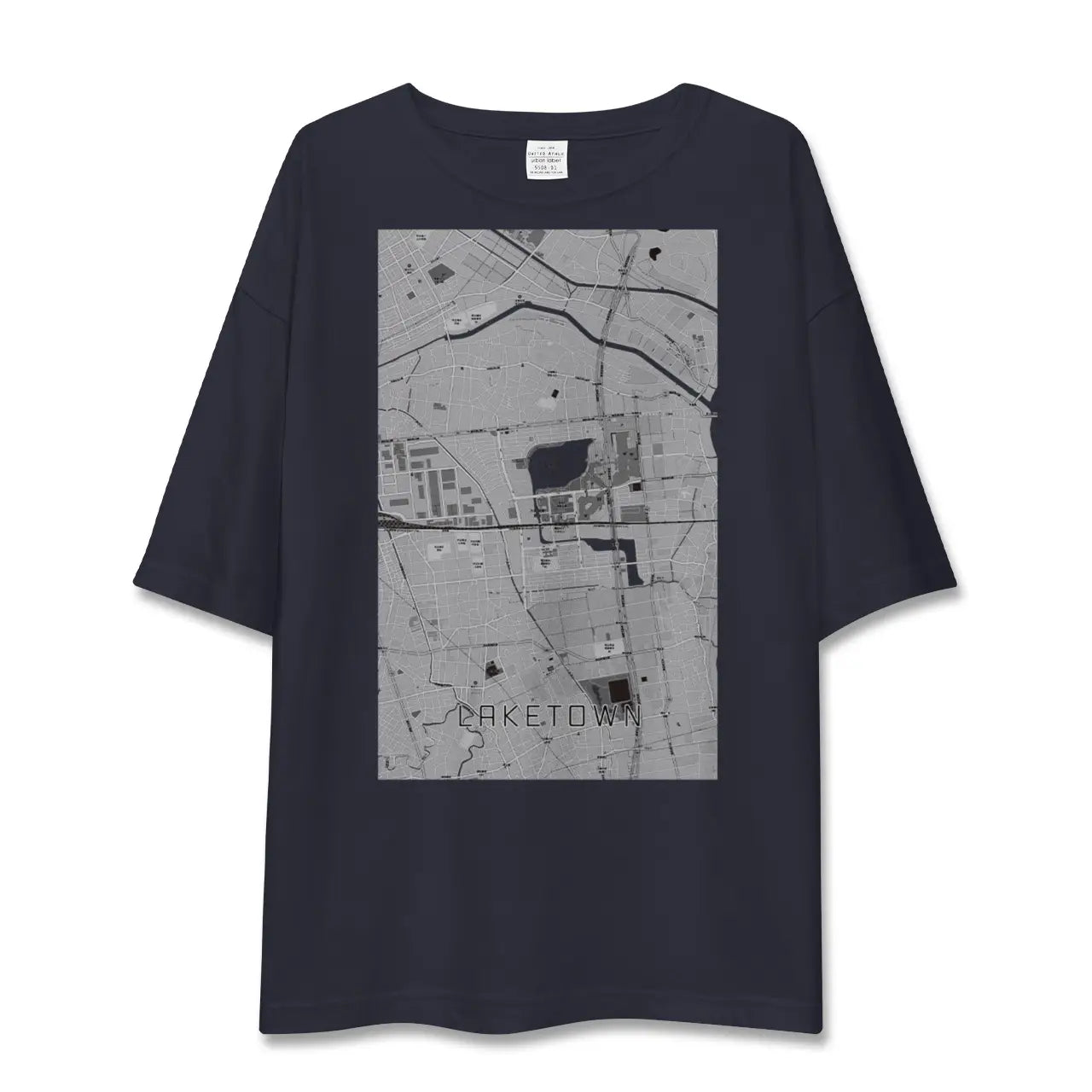 【越谷レイクタウン(埼玉県)】地図柄ビッグシルエットTシャツ