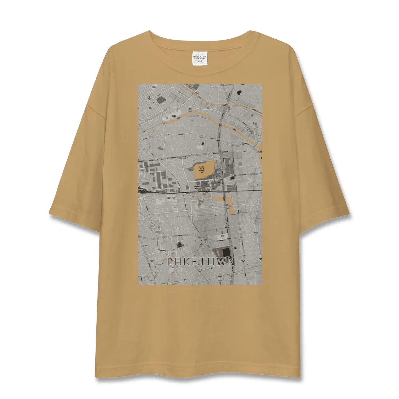 【越谷レイクタウン(埼玉県)】地図柄ビッグシルエットTシャツ