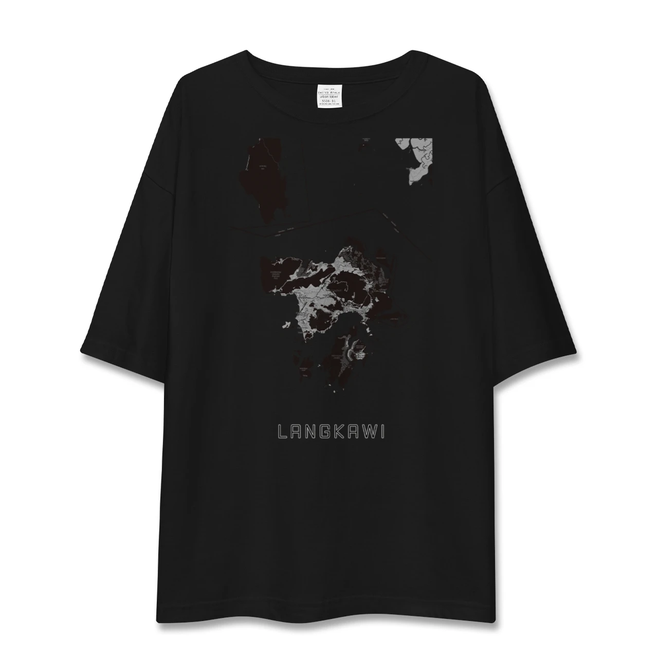 【ランカウイ(マレーシア)】地図柄ビッグシルエットTシャツ