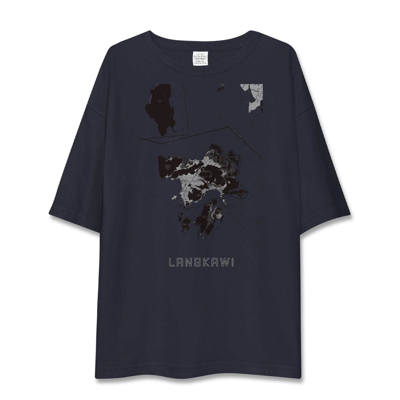 【ランカウイ(マレーシア)】地図柄ビッグシルエットTシャツ