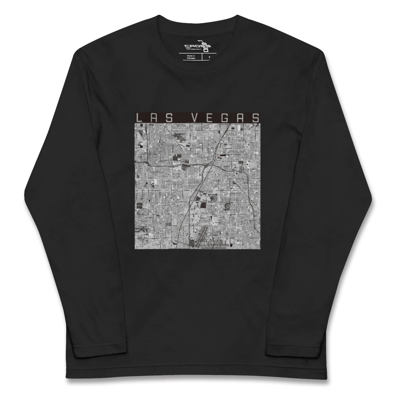 【ラスベガス(アメリカ)】地図柄ロングスリーブTシャツ