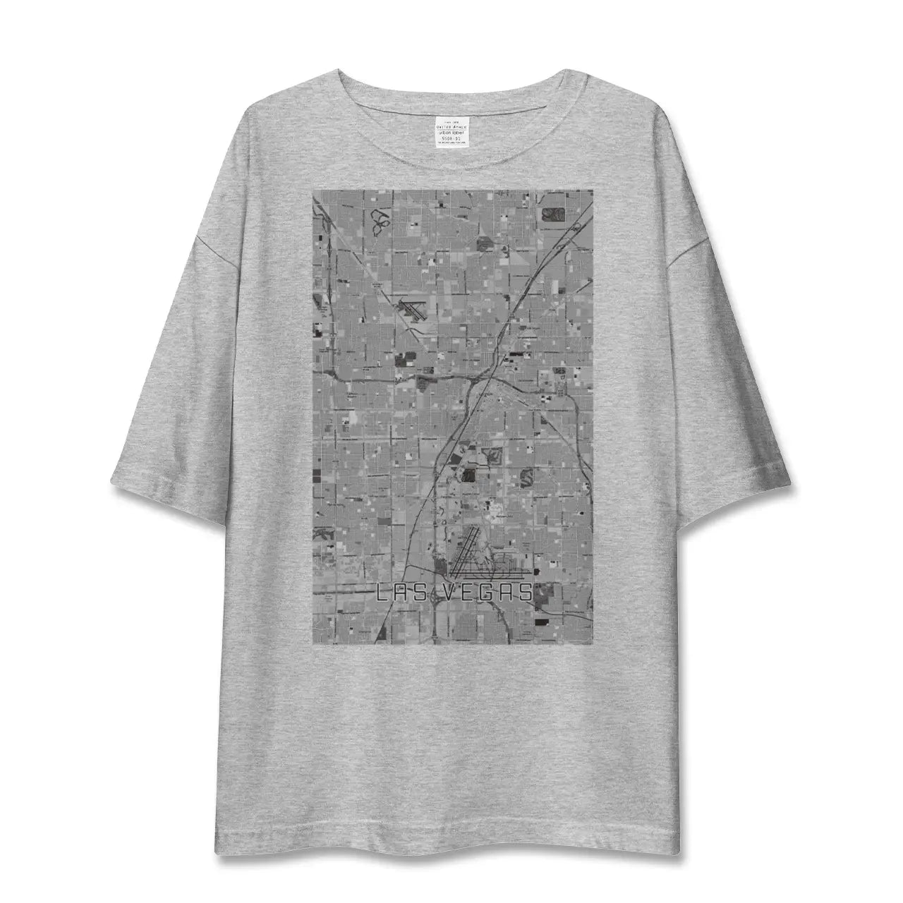 【ラスベガス(アメリカ)】地図柄ビッグシルエットTシャツ